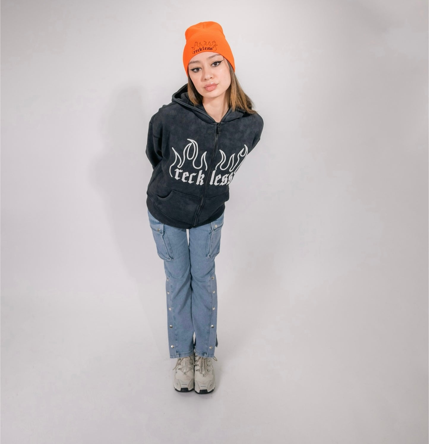 FLAME EMBROIDERED HOODIE