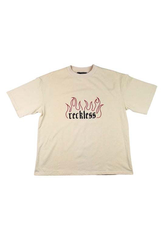 BEIGE FLAME T SHIRT 