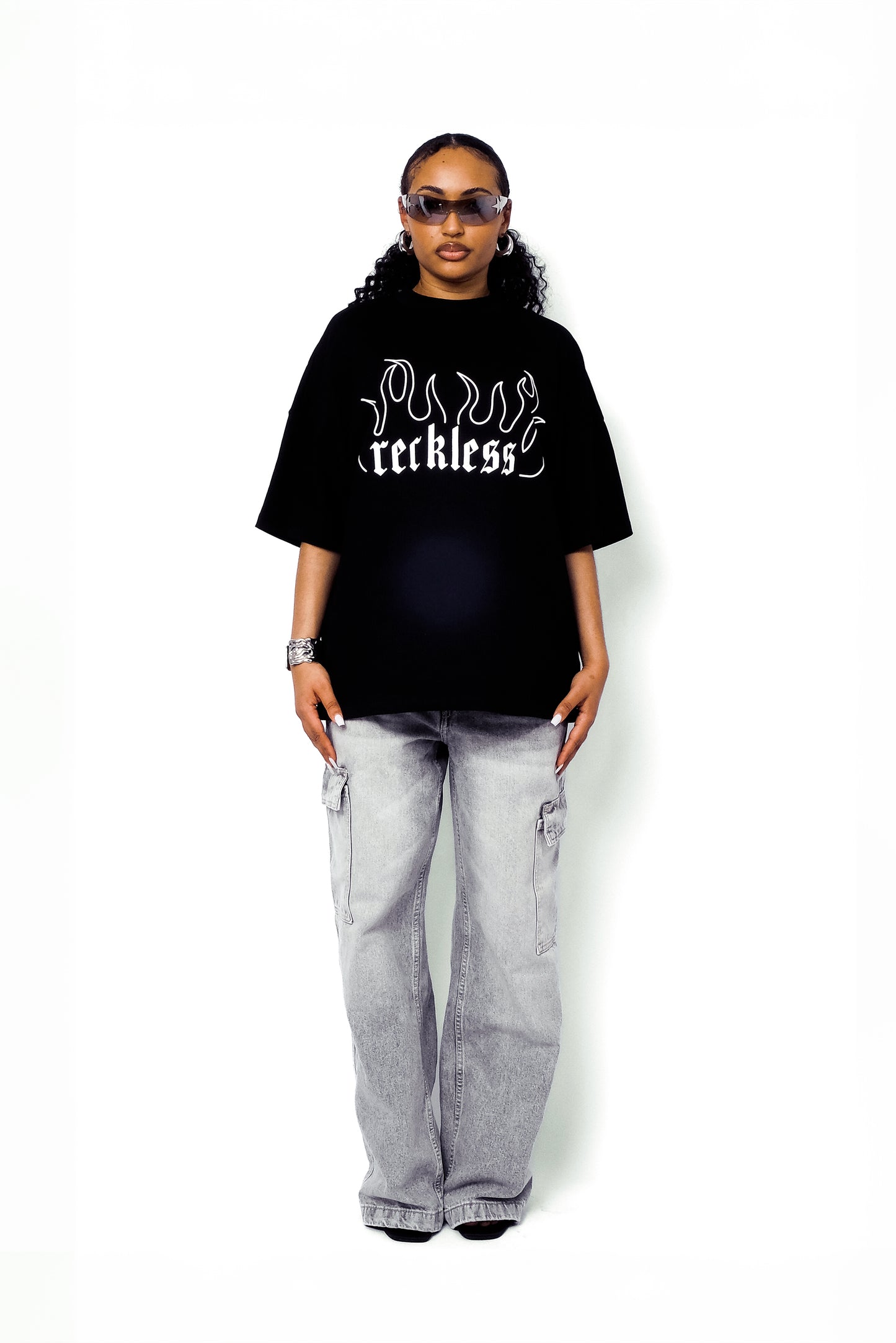 T SHIRT BLACK/WHITE
