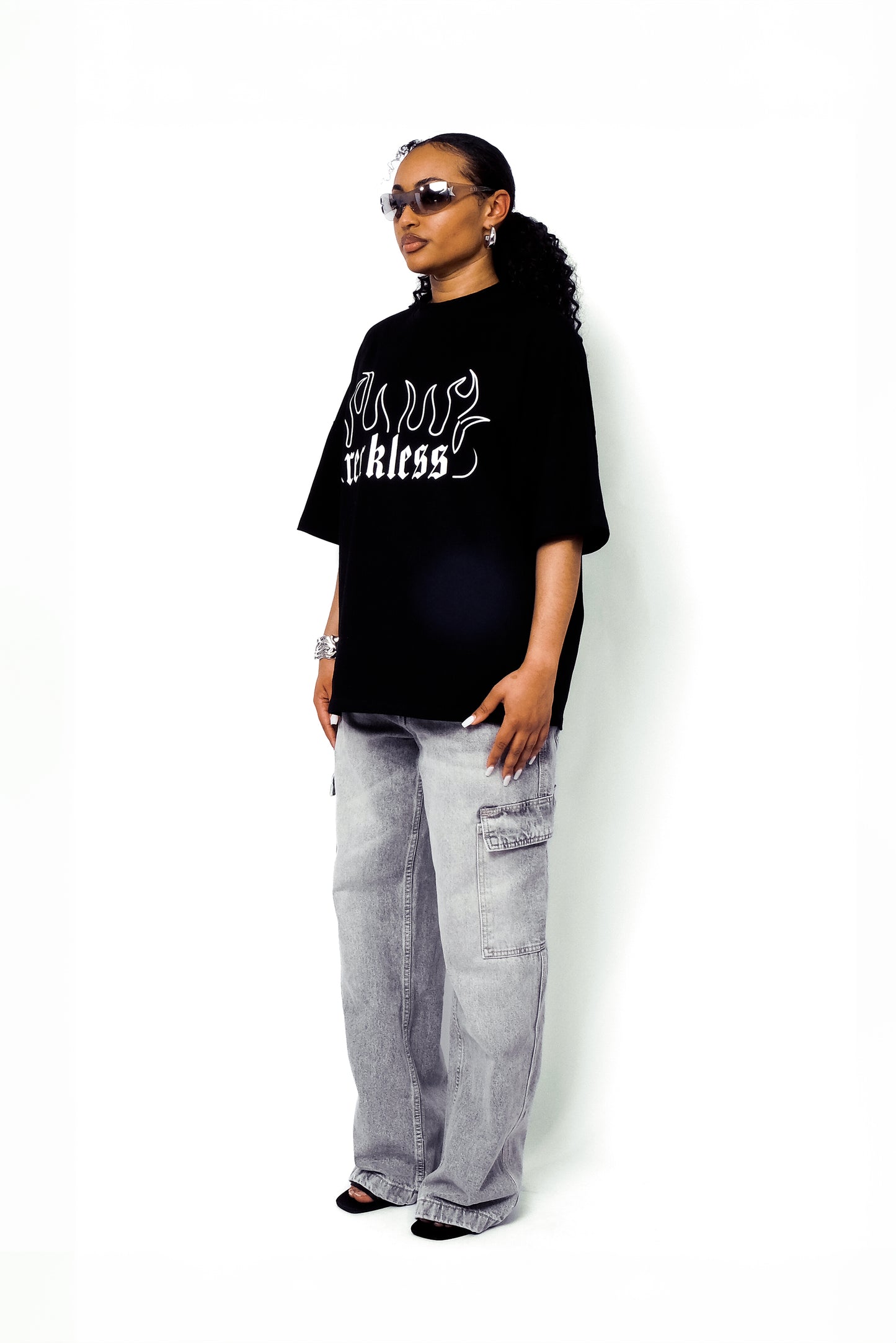T SHIRT BLACK/WHITE