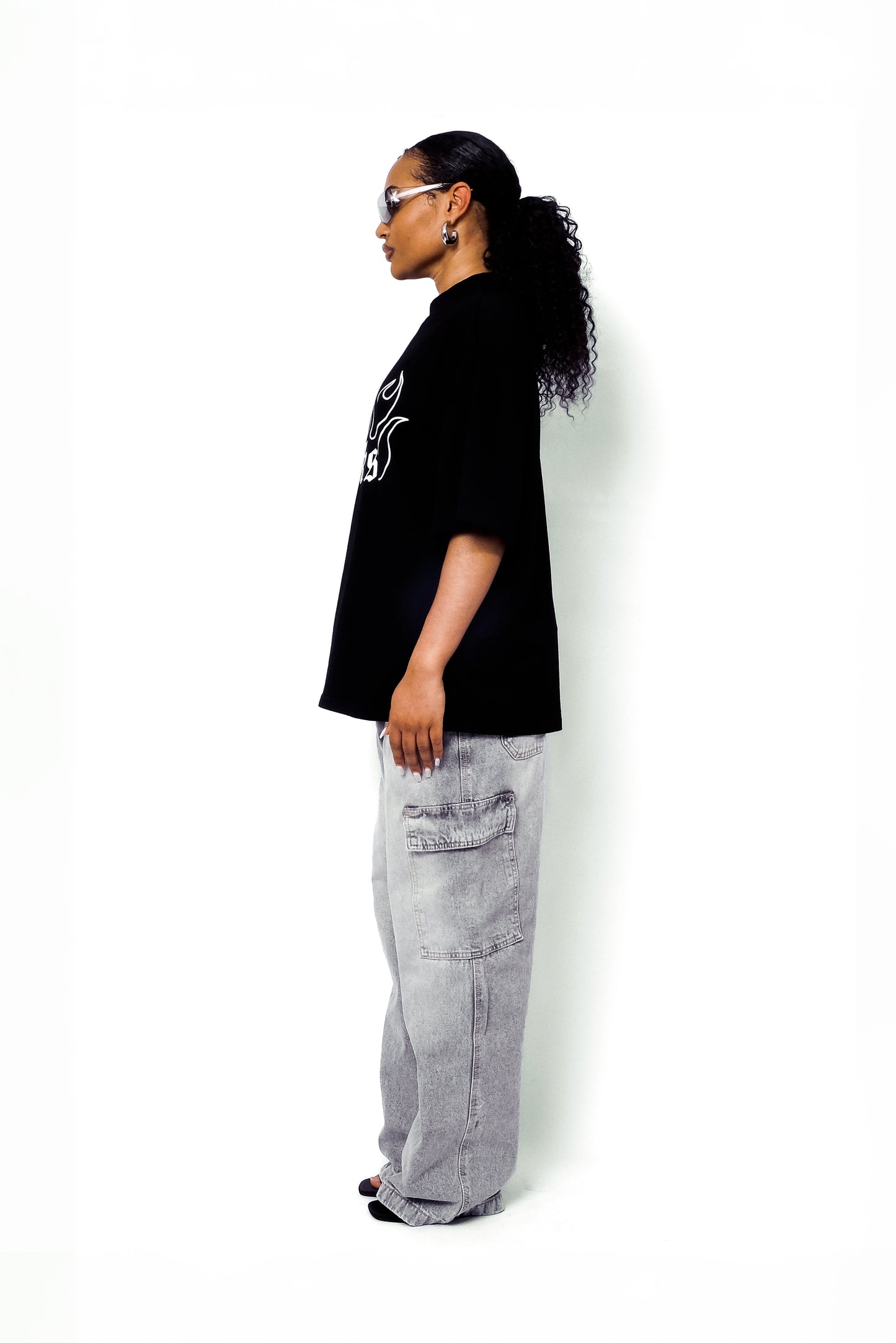 T SHIRT BLACK/WHITE
