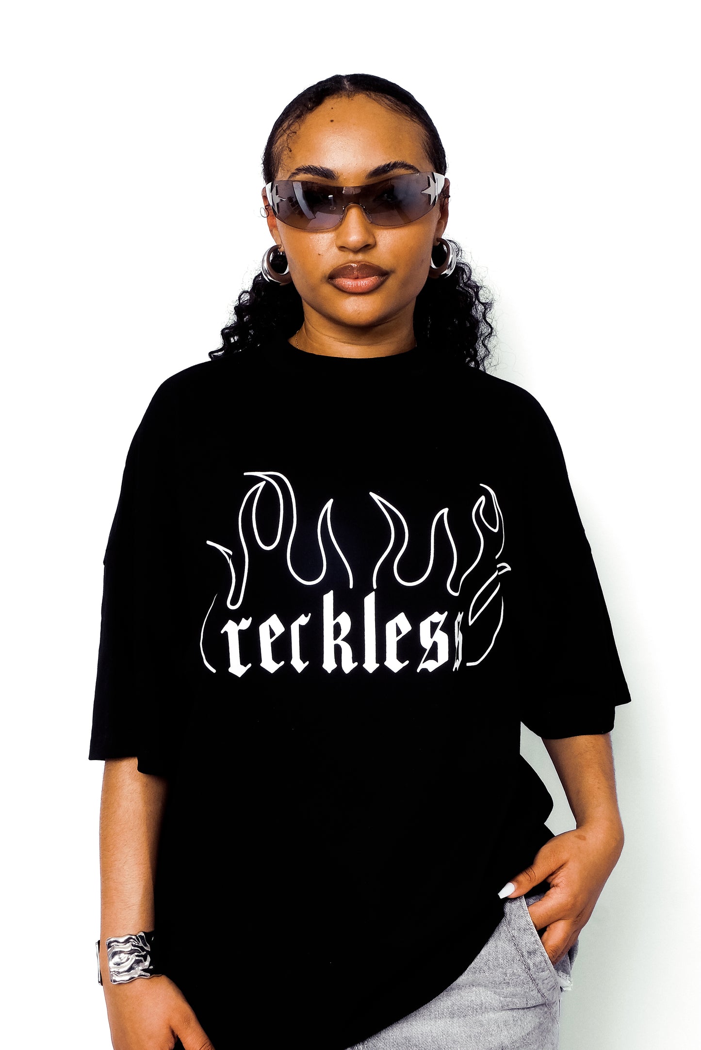 T SHIRT BLACK/WHITE