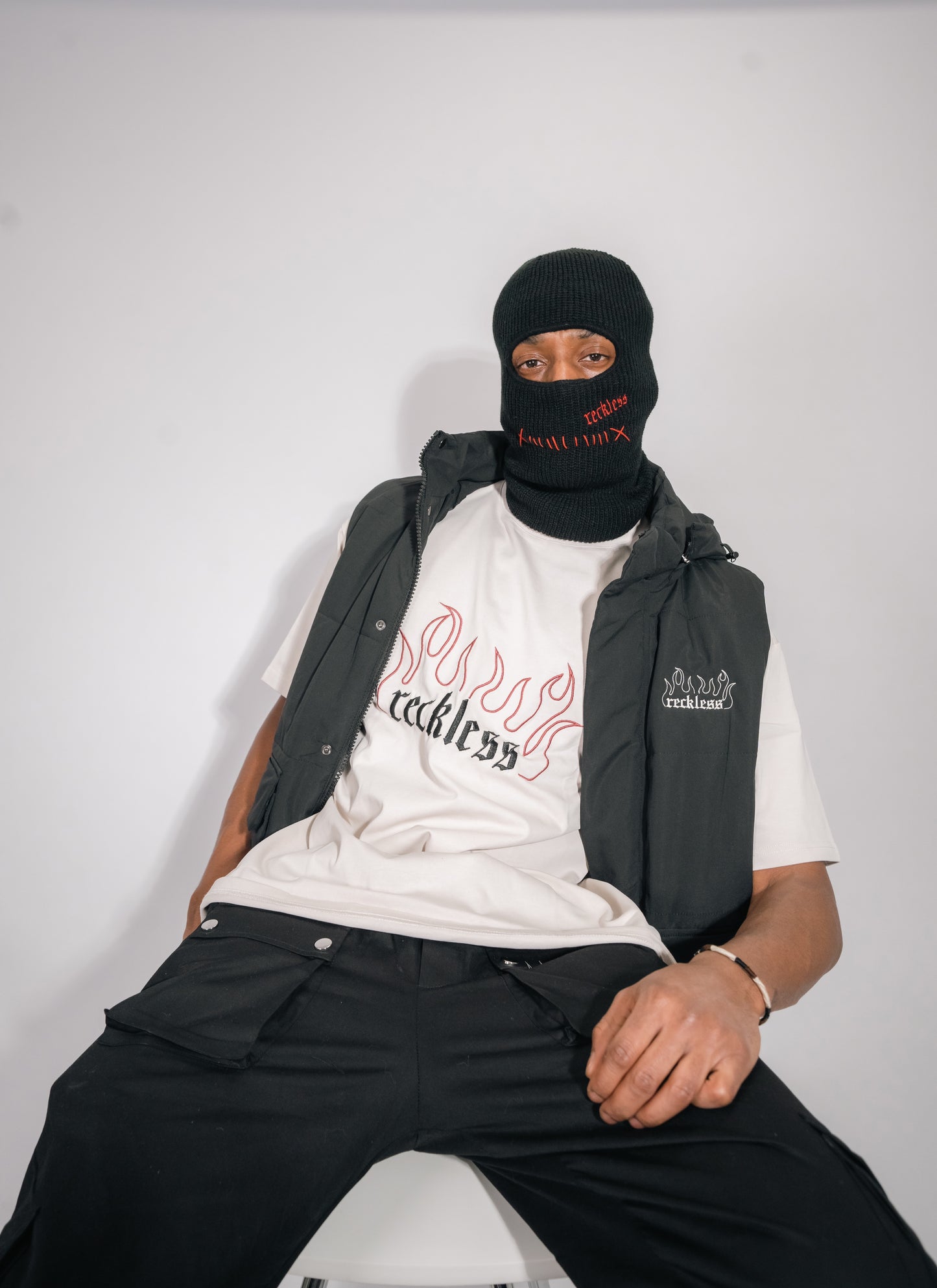 BEIGE FLAME T SHIRT 